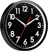 Vista 35 de AKCISOT Reloj de Pared Silencioso Sin Tic Tac Relojes de Pared Modernos Operados por Batería 10 Pulgadas, Reloj Clásico Pequeño Analógico Decorativo