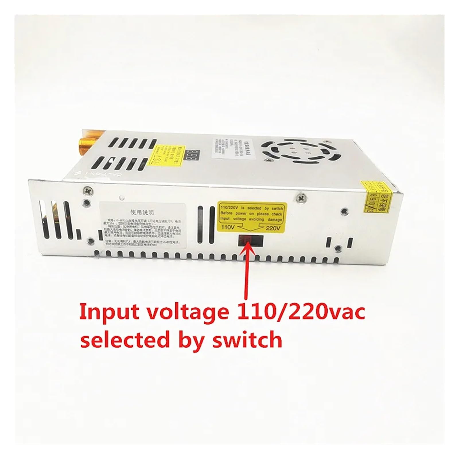 480 W 0-48 V 10 A Cyfrowy wyświetlacz Uniwersalny regulowany zasilacz impulsowy z cichym wentylatorem Napięcie w pełnym zakresie Regulowane Wszechstronny i wydajny