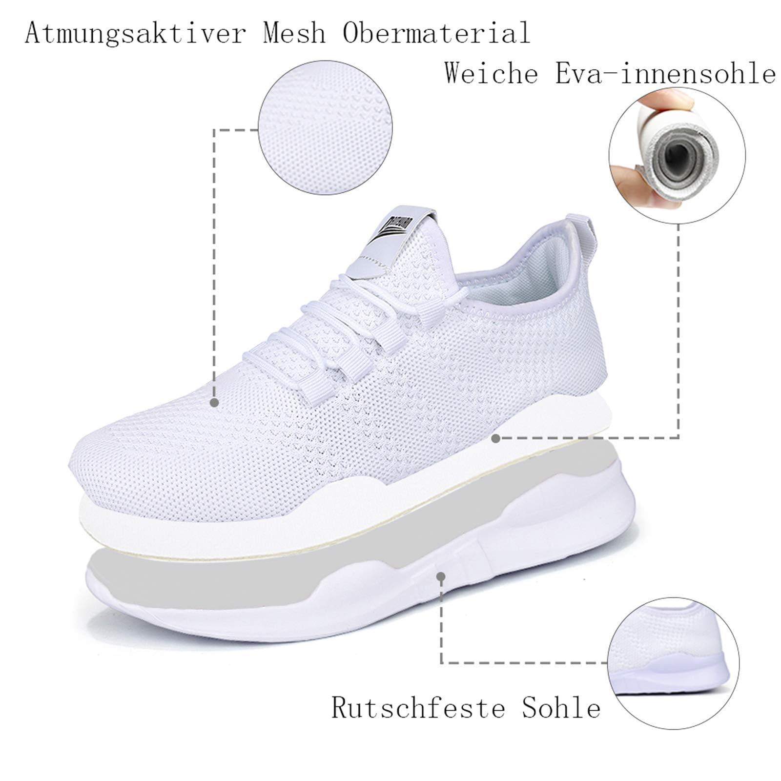 Zapatillas Deportivas Trail Running Hombre Casual Zapatos Padel Verano Sneakers Ligero Cómodo Caminar Tenis Hombre de Gimnasio
