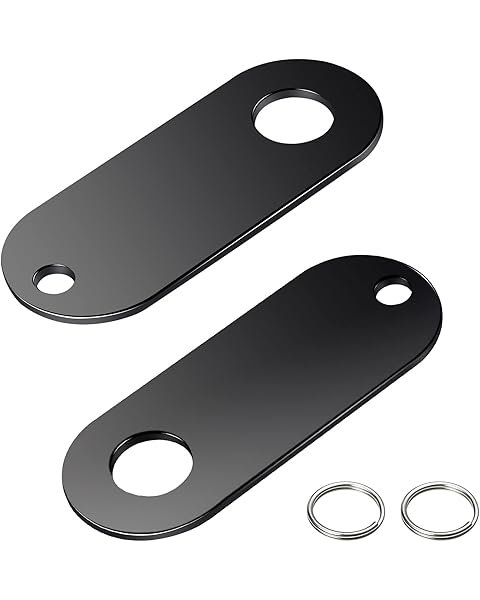 2 Pieces Motorcycle Bell Hangers Guardian Bell Hanger Motorcycle Luck Riding Bell Hangers and 2 Pieces Split Rings, Fits for Any Bells(Black)