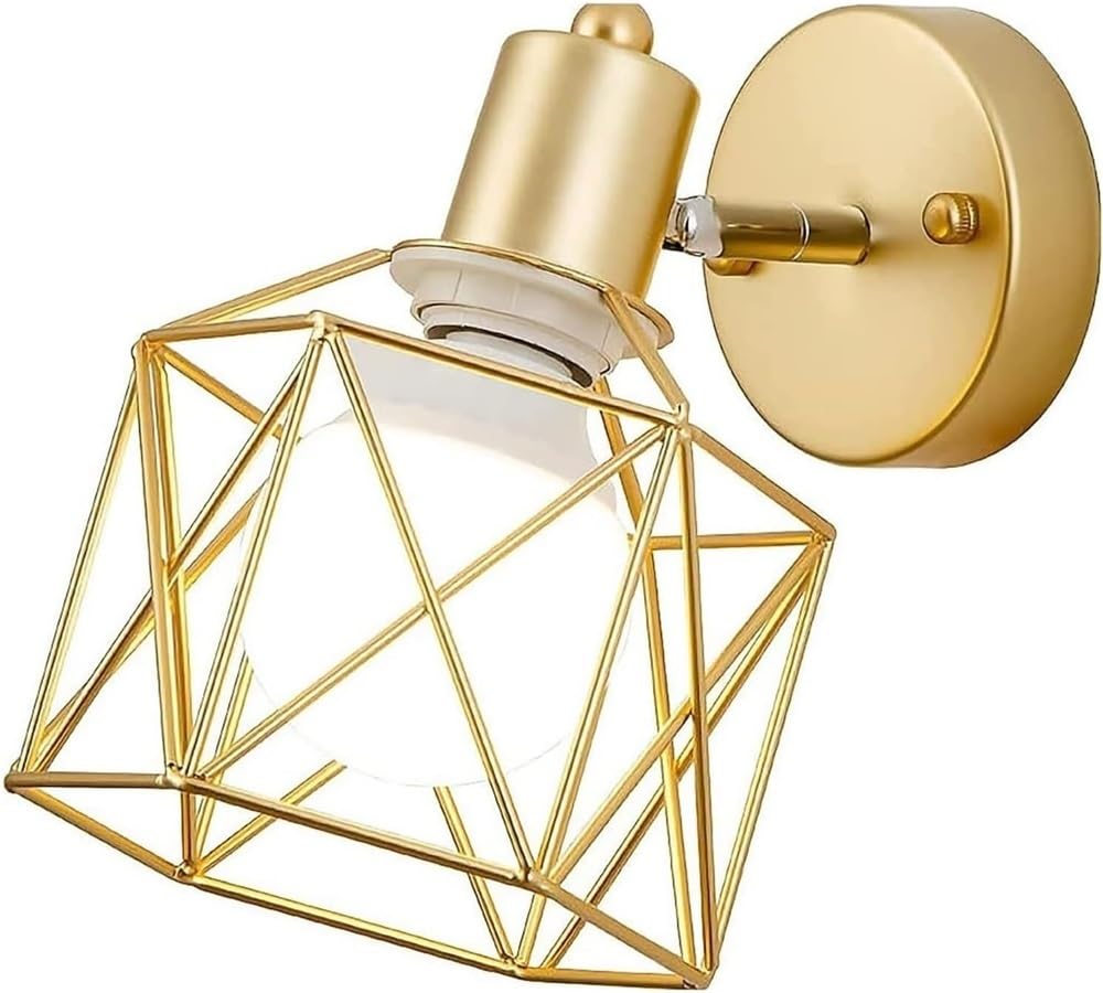 Metalowa lampa ścienna E27 w stylu industrialnym do sypialni, zagłówka, garażu lub łazienki.
