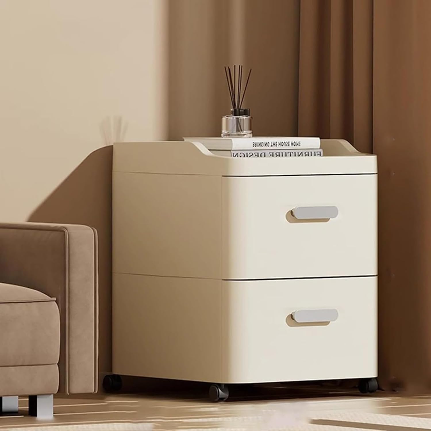 Book cartRolling File cart 2/3/4/5 Tier Mobile Bookshelf on Wheels Rolling Utility cart Wagon for Office, Dorm, Classroom,Library, Living Room,Home Organization,2 Drawer