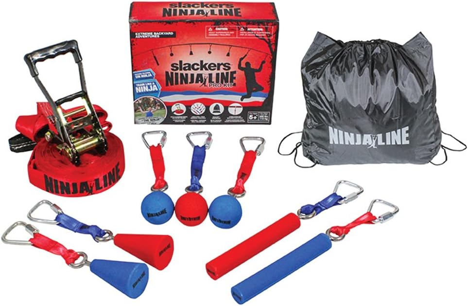 Slackers Ninja line Hanging Obstacle Course, Multicolored