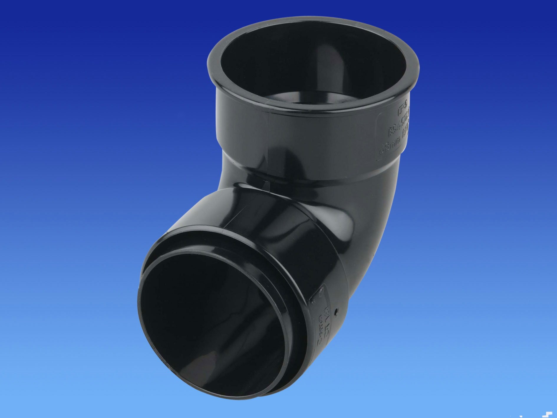 Wavin OSMA Roundline Pipe Bend 87.5 deg Black 0T161b