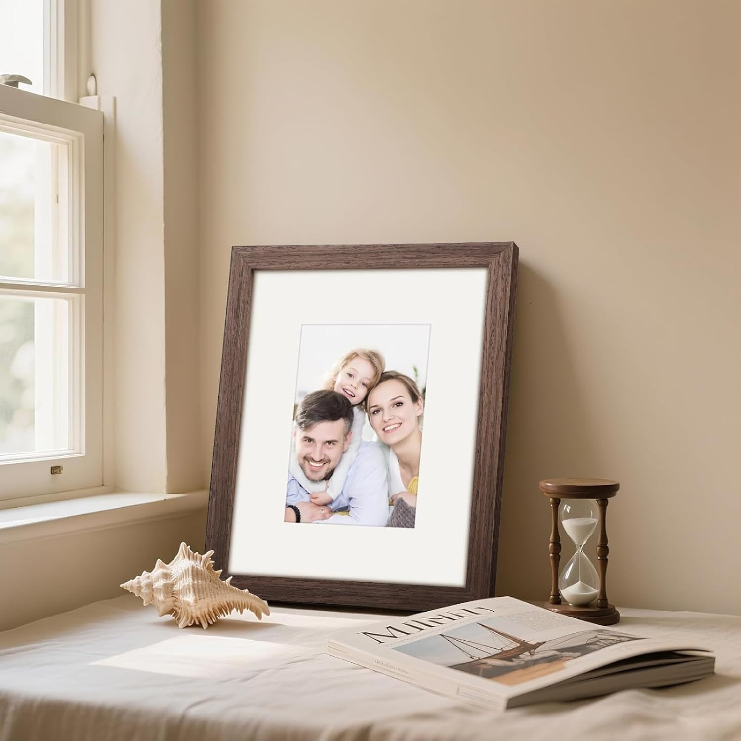 Picture Frames 8x10 2 Pack Made of Solid Wood Oak Brown for Wall Mounting and Tabletop Display - Image 8