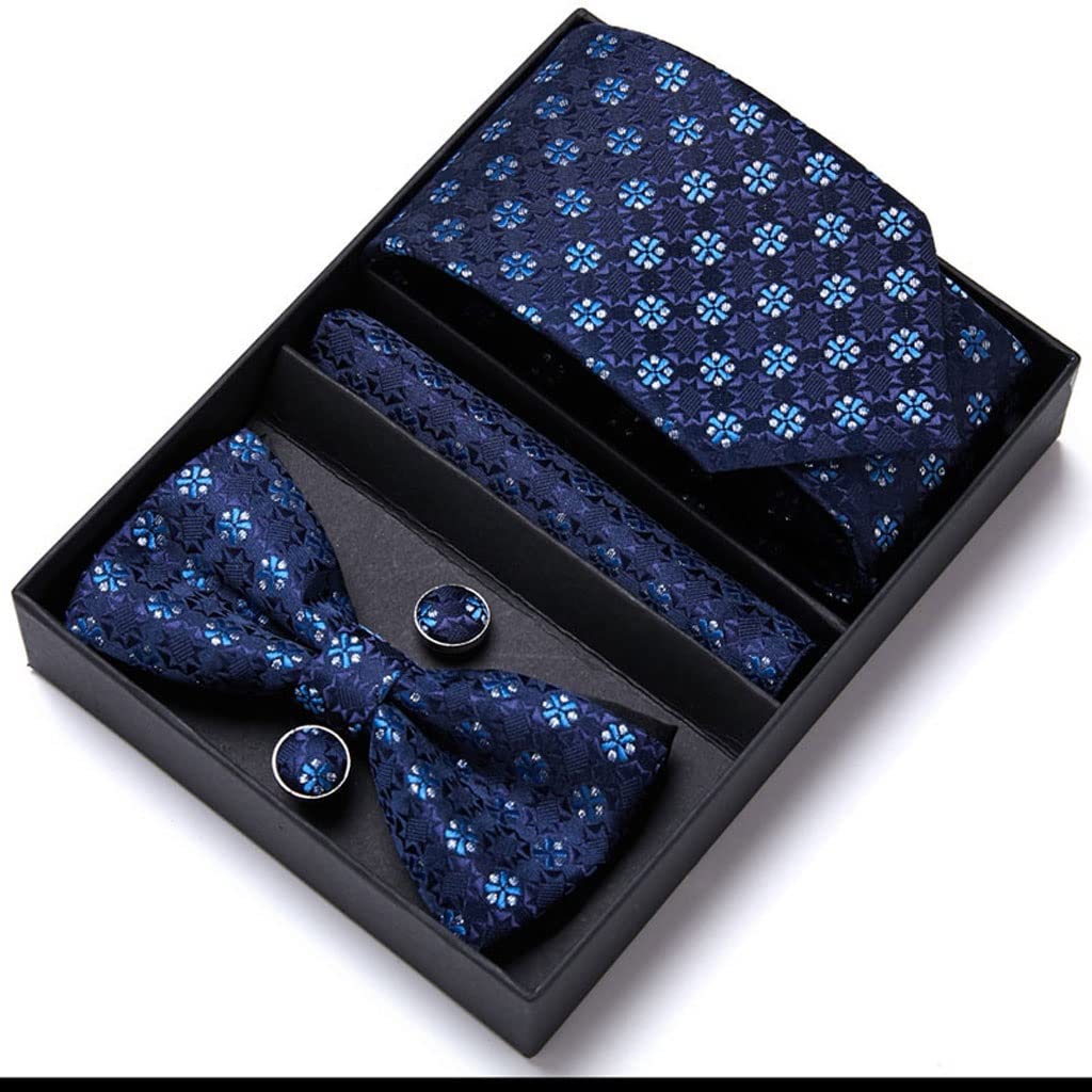 Krawaty, Zestaw męskich muszek i chusteczek Bowtie Slim Krawat Pudełko