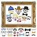 Produktbild JZK 25 Photo Booth Props mit Rahmen, Brillen Lippen Krawatte Masken Hut Foto Requisiten Foto Accessoires für Hochzeit Geburtstag Taufe Babyparty Weihnachten Neujahr