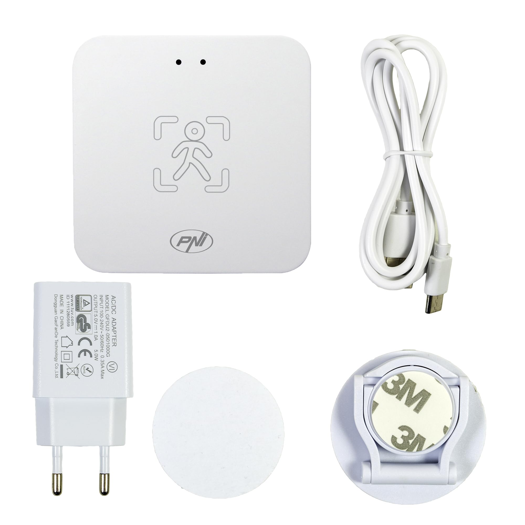 Sensor de Presencia Wi-Fi PNI SafeHouse HS402, con Ondas Radar milimétricas, Radio de 10 m, detecta Movimiento y Presencia estática