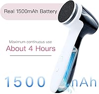 Vista 6 de Rechargeable Electric Foot Callus Remover with 3-Sizes 120Pcs Sandpaper Discs, Professional 1000RPM 3-Speed Control Electric Foot File (E7 Black)