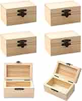 10 Scrigni Del Tesoro In Legno Grezzo | Mini Forzieri Per DIY E Decorazione | Idee Regalo Creative - Foto 2