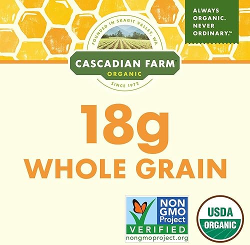 Miniatura 4 de Cascadian Farm Cereal - Copos de maíz orgánico copos de trigo copos de trigo integral avena y miel - Caja de 10 - 13.5 oz.