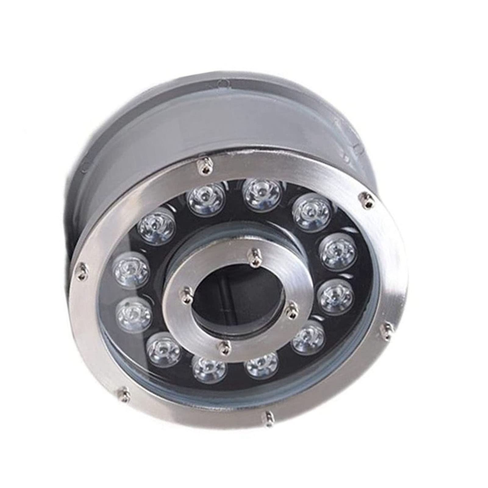LED Tauchlicht - Einbaustrahler Für Den Außenbereich, Wasserdichtes Unterwasserlicht, LED Ringbrunnenlampe, IP68 wasserdichte Teichbeleuchtung (Color : Green, Size : 12v(18w))