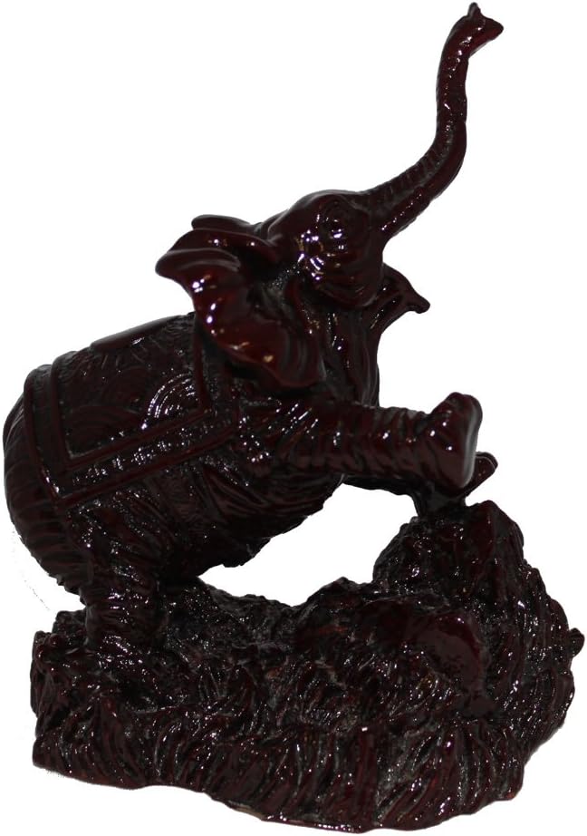 Posing Red Soapstone Elephant