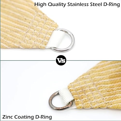 Miniatura 5 de linstock Toldo para sombra, tela de malla con bloqueo UV para patio, jardín, patio, césped, al aire libre (16 x 16 x 16 pies, arena)