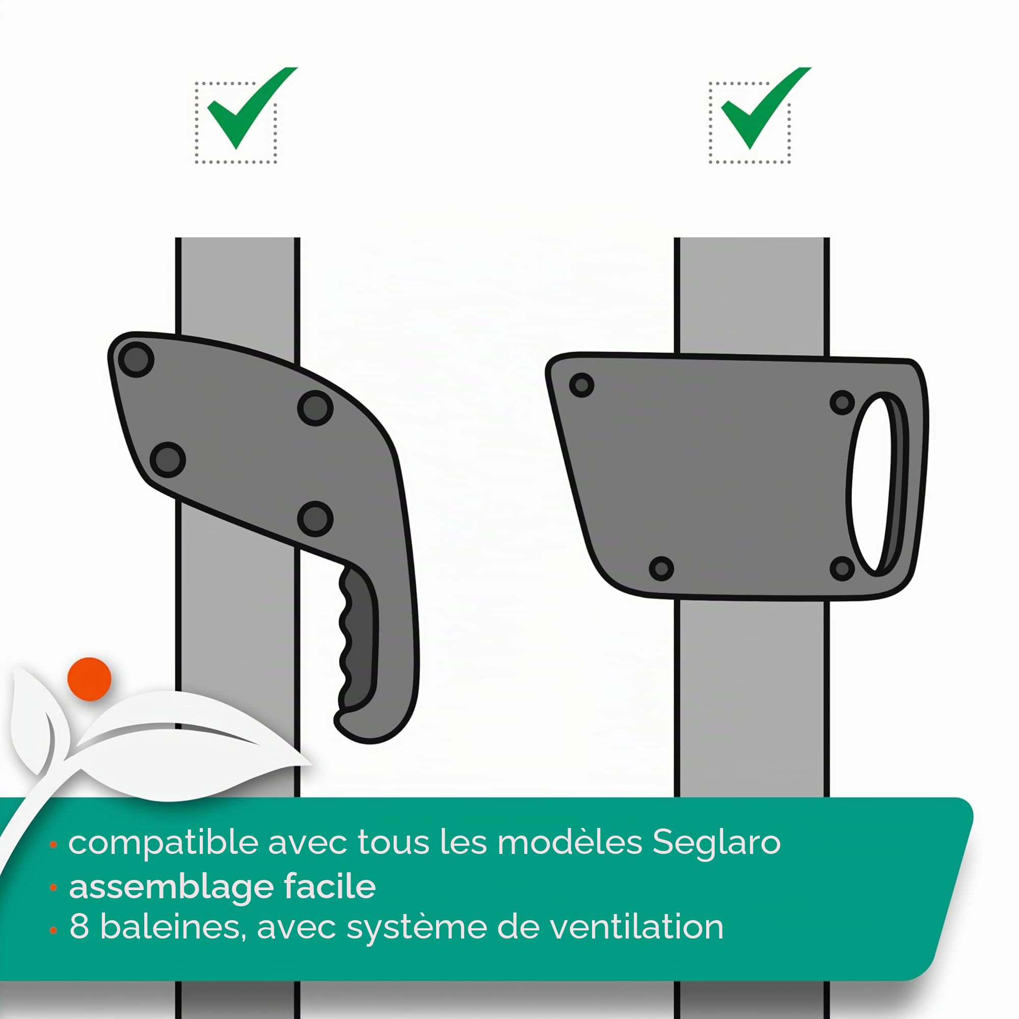 Housse de rechange pour parasol Seglarö/Seglaro Ripstop Deluxe 330 x 240 cm