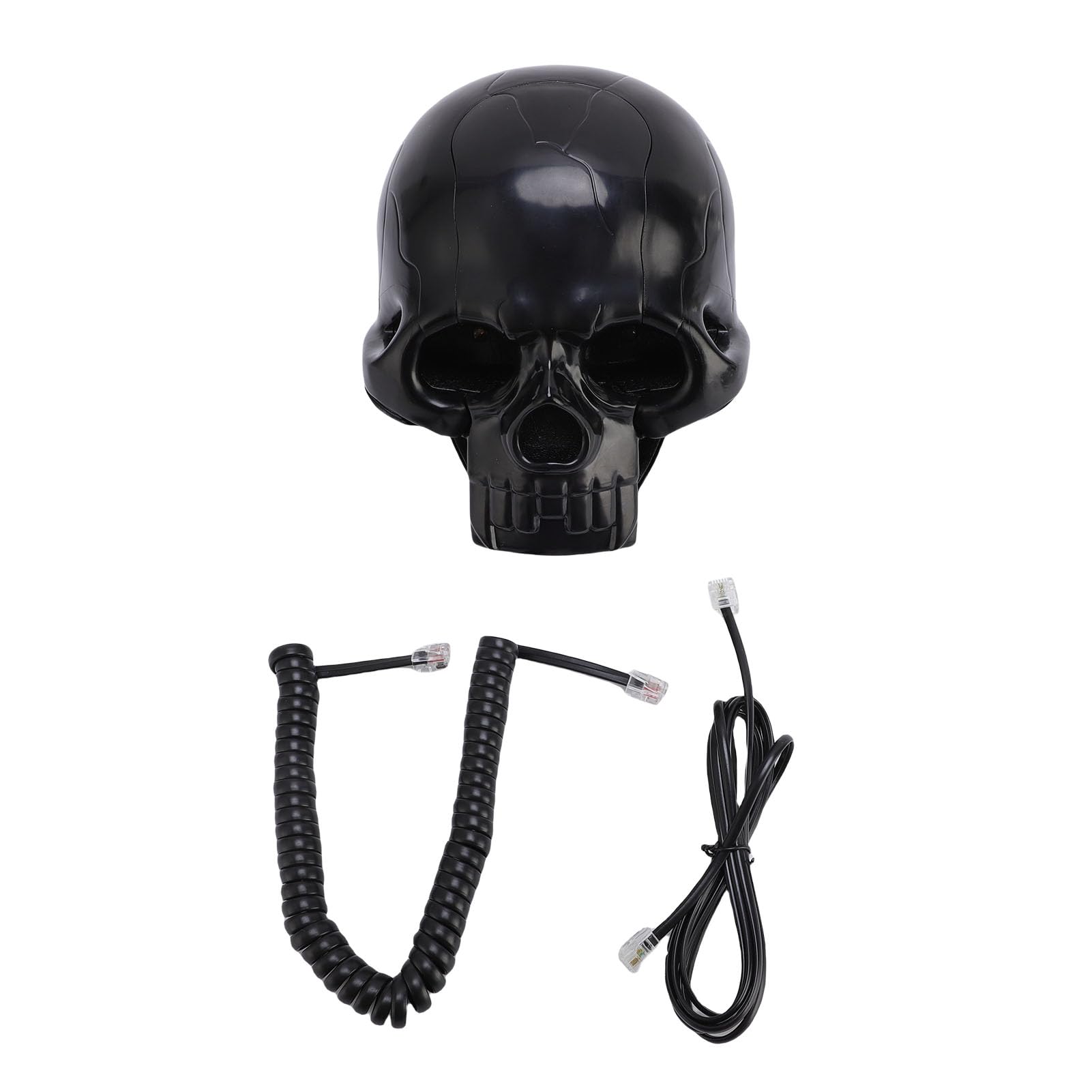 Téléphone fixe skull d'exception, accessoire de décoration élégant noir - 7