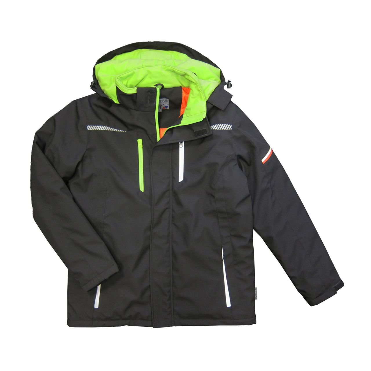 TERRAX Ropa Laboral Profesional de Polar de Trabajo Parka Terrax Talla M negro/lima 100% PES Terrax
