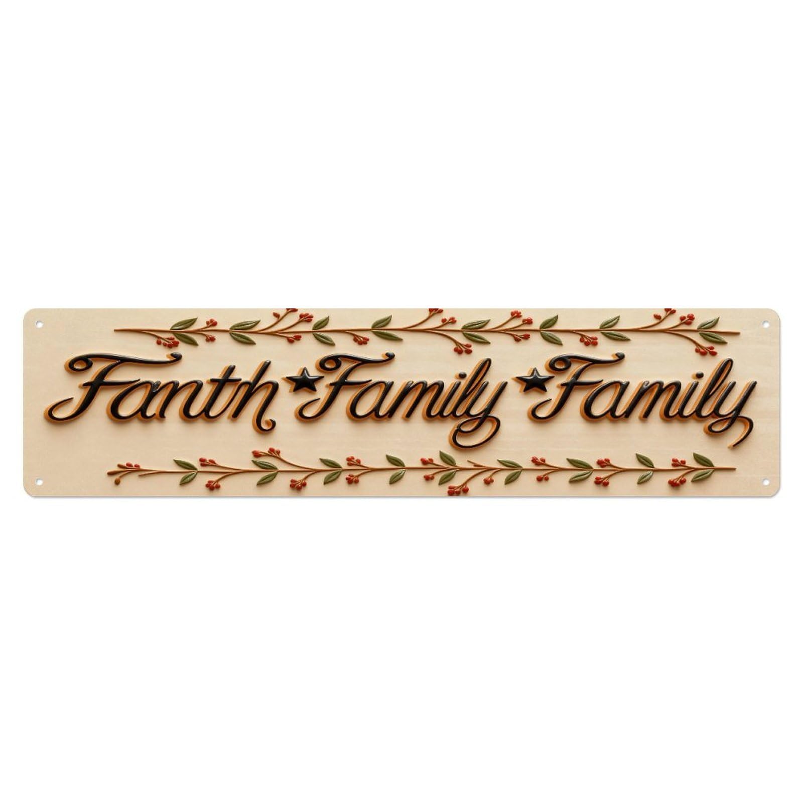 Faith Family Family Metal Tin Sign Plaque