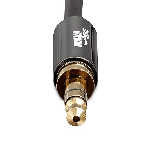 Cable de audio estéreo 3.5 mm Amazon Basics 8 pies Negro miniatura 2