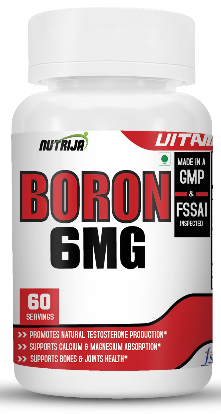 Nutrija Boron 6MG as Boron Citrate/Aspartate/Glycine Complex in each Serving - 60 Capsules (B0BQWLK5JF) Amazon Price History, Amazon Price Tracker