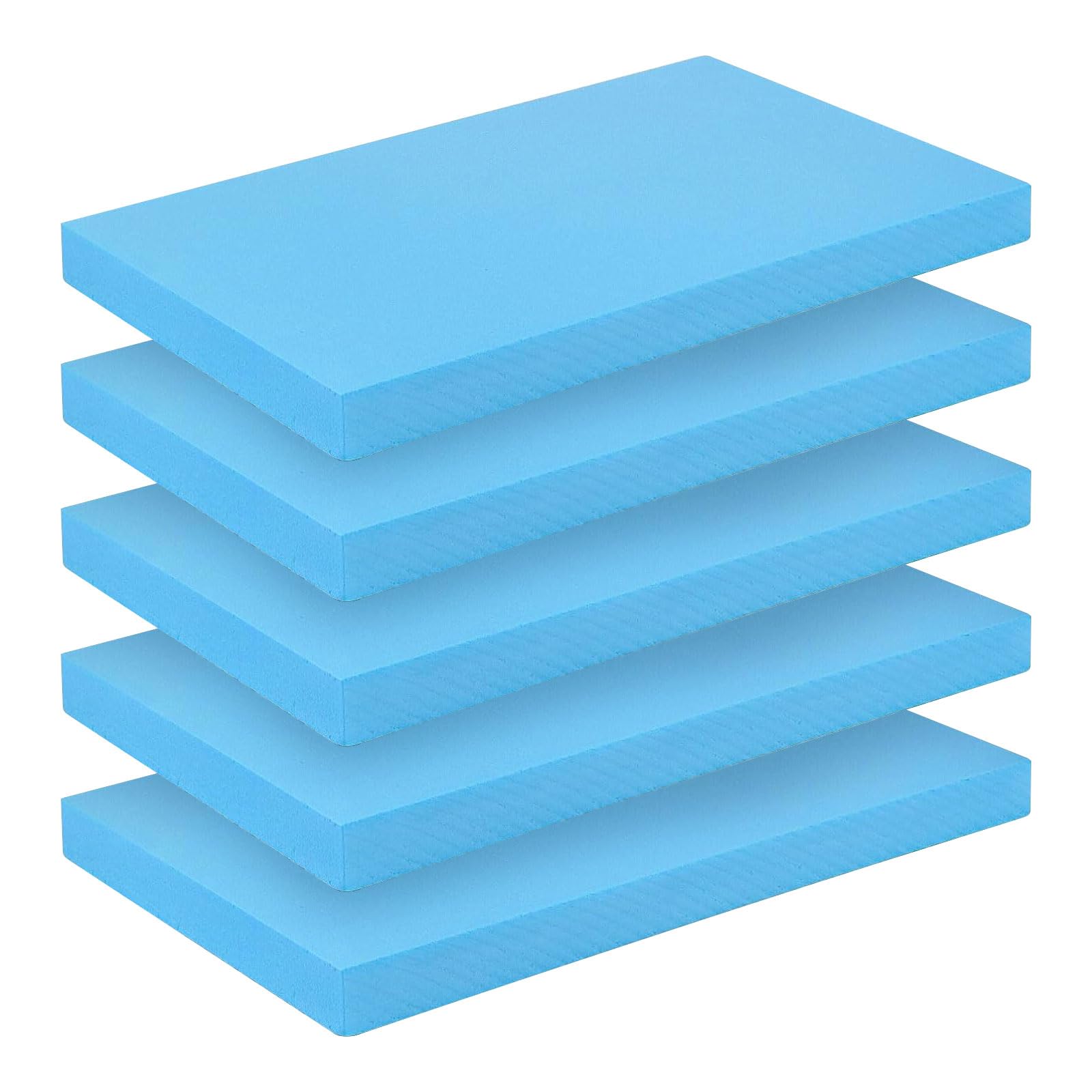 5Pcs Foam Craft Board - 20mm Thick Blue High Density Rectangle Craft XPS Foam Sheets for DIY Crafts/Modeling/Sculpture/Arts/Crafts Projects (30x20 CM)