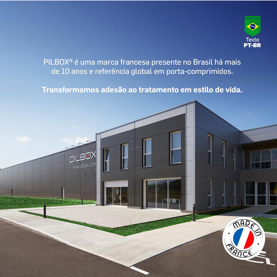 Pilbox 7 Pilulier Semainier de Grande Contenance Pratique et Intuitif