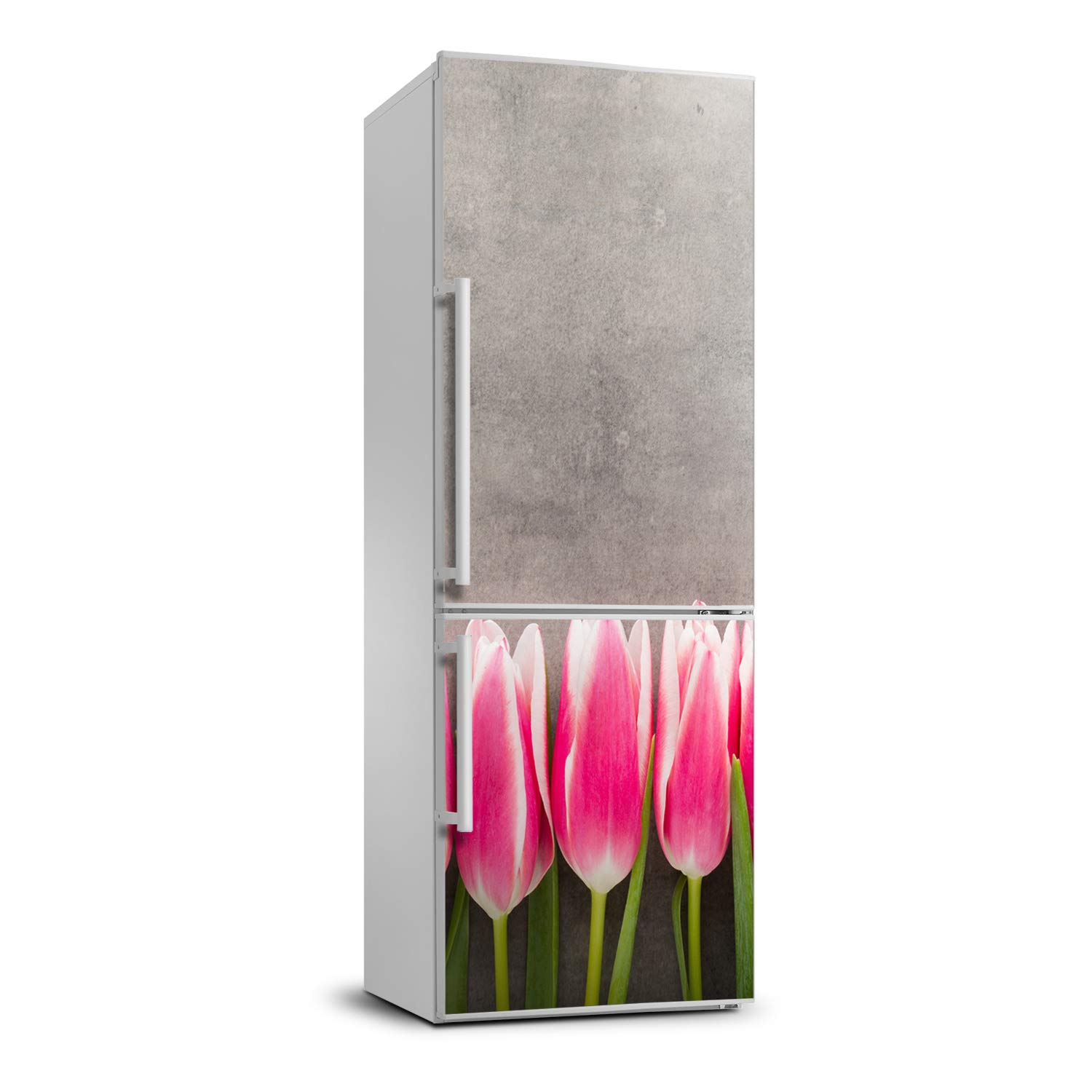 Cubierta pegatinas pared y frigorífico Tulup 70x190 cm vinilo lavable tulipanes rosa