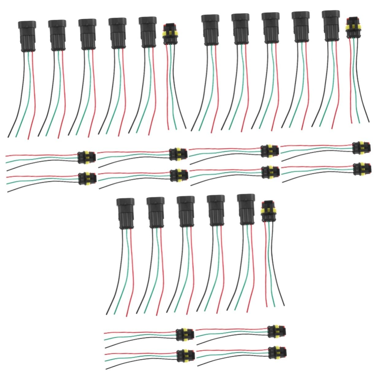 GLEAVI 15pares Rápido Para Automóviles Adaptador De Para Conectores De Cables Compatible Múltiples Vehículos