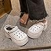 Gezolligheid Fashion Women's Platform Clogs Anti Slip Slippers Beach Sandals Gardeners Clogs High Heeled Mule Slippers Gardening Shoes Sandals(White-35/36)
