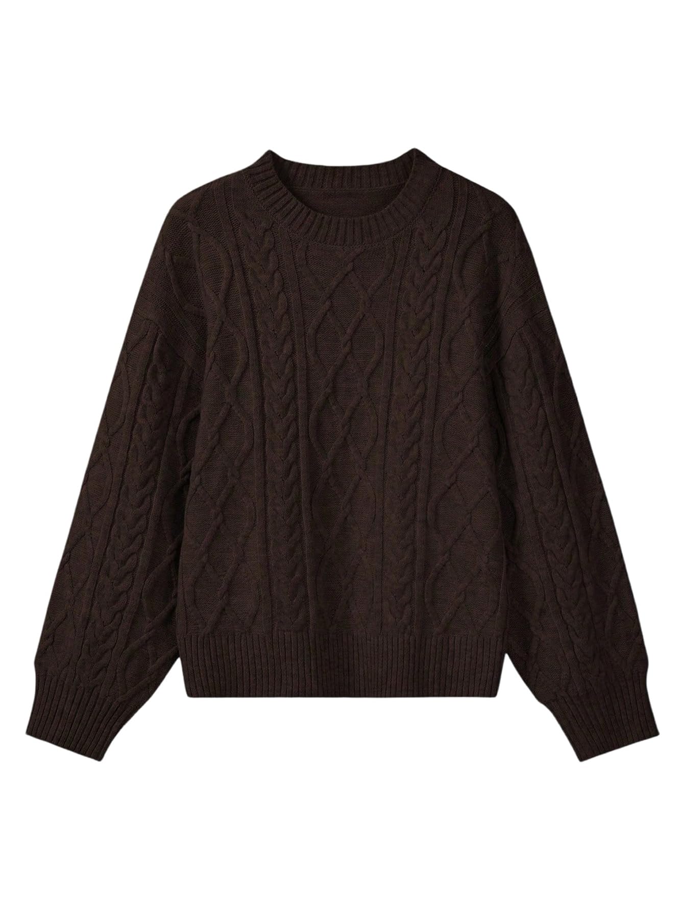 Verdusa Womens Oversized Chunky Sweaters Cable Knit Tops Preppy Clothes Fall Winter Outfits
