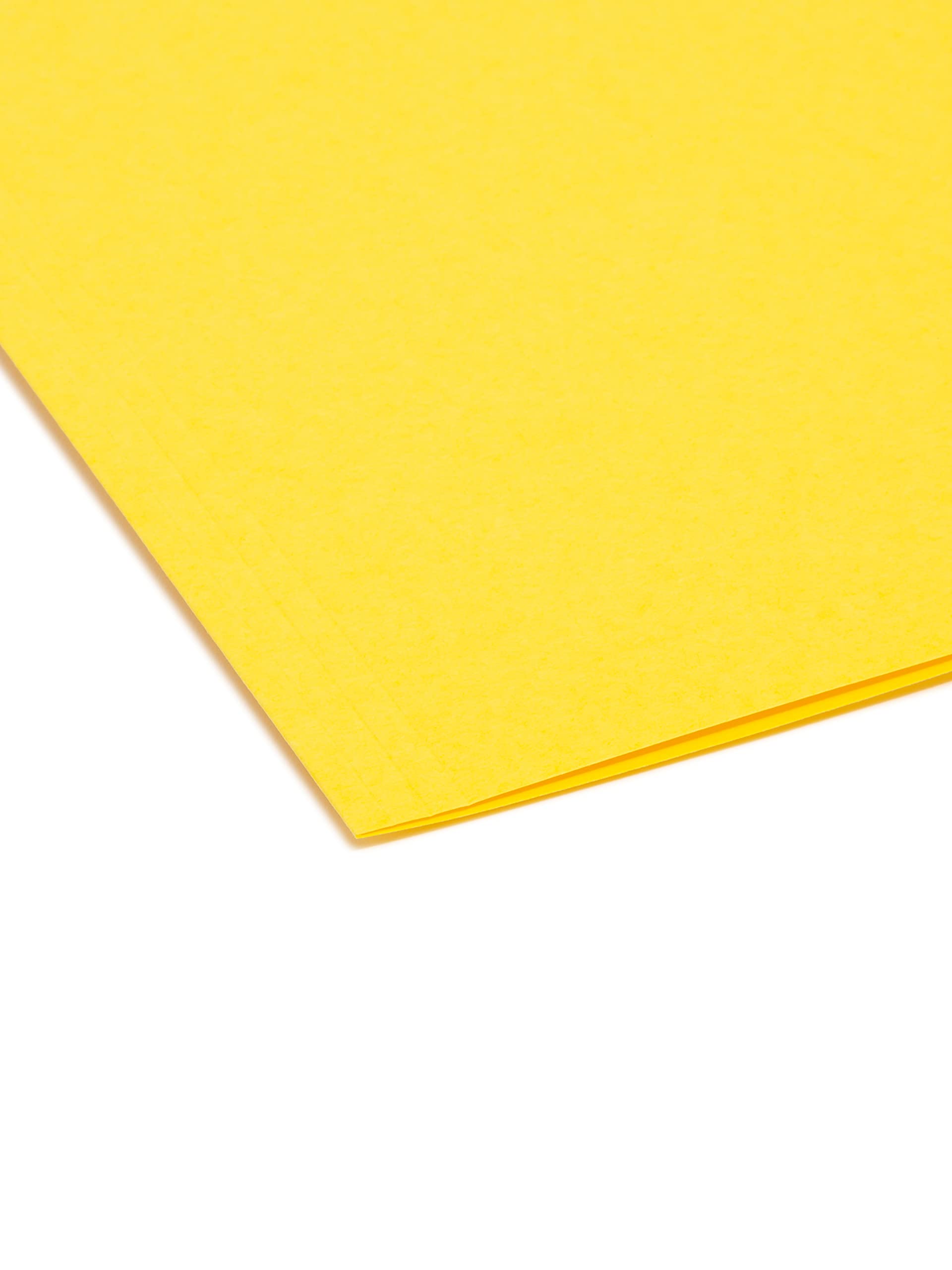 Smead Folders 1/3 Cut Letter Yellow (100) Plastikowy Żółty plik - pliki (Plastik, Żółty, List, 295,3 mm, 233 mm)