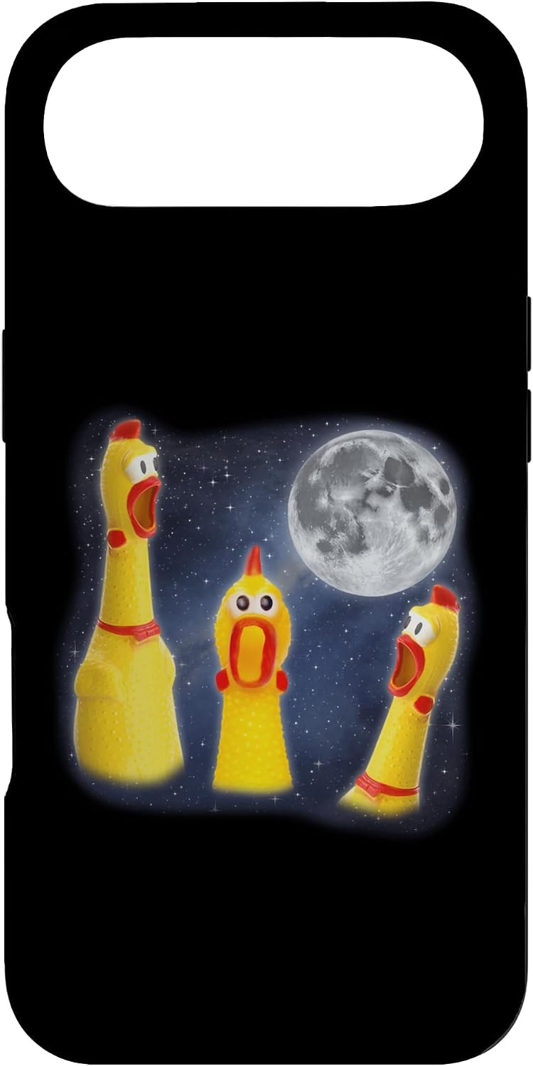 Rubber Chicken Toy Moon 3 Howling At Moon Funny Weird Cursed Case for iPhone Air
