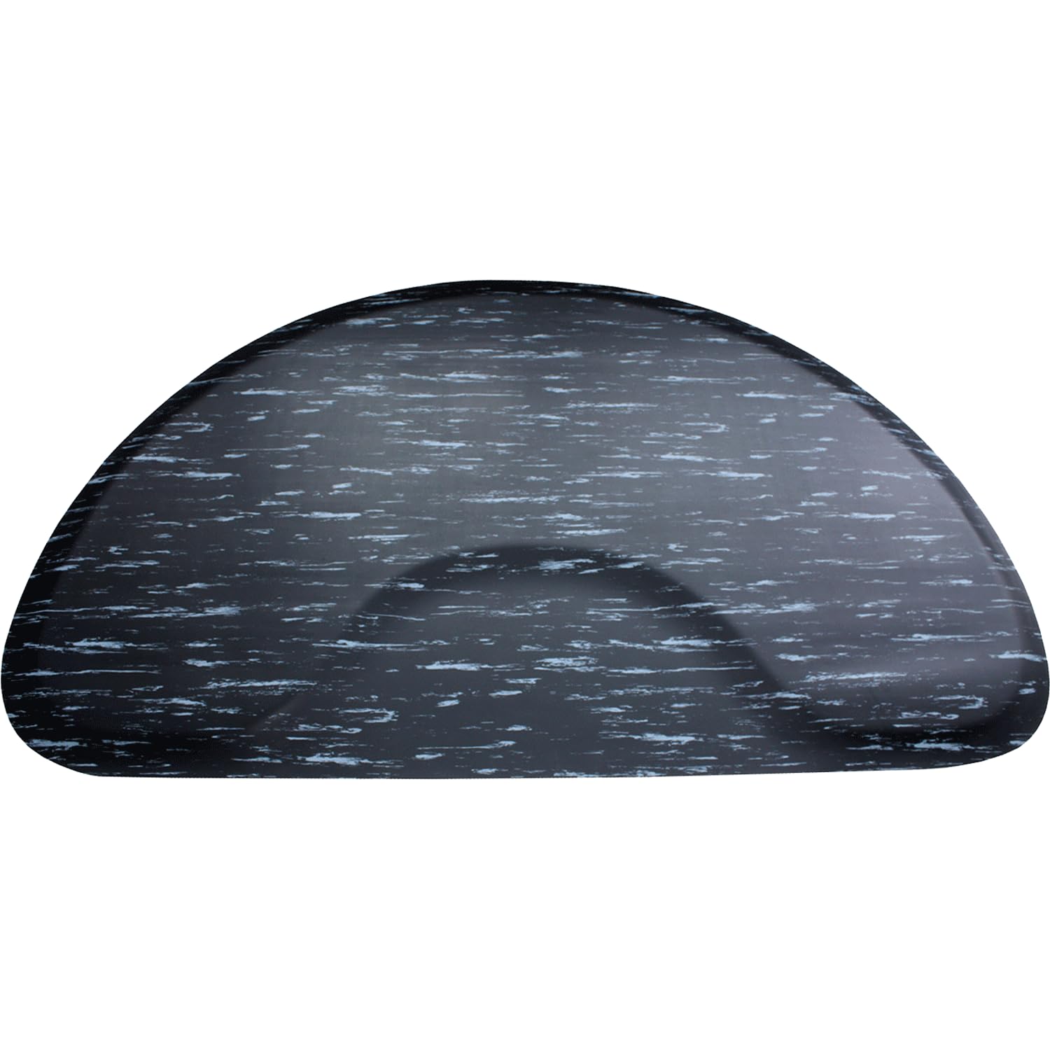 Modern Elements 3 X 5 Black Marbleized Mat Half Circle