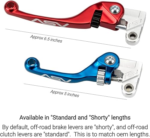 Miniatura 6 de ASV - Palanca de embrague irrompible F4 Quad ATV con PRO Perch # CD F406PX - Azul corto