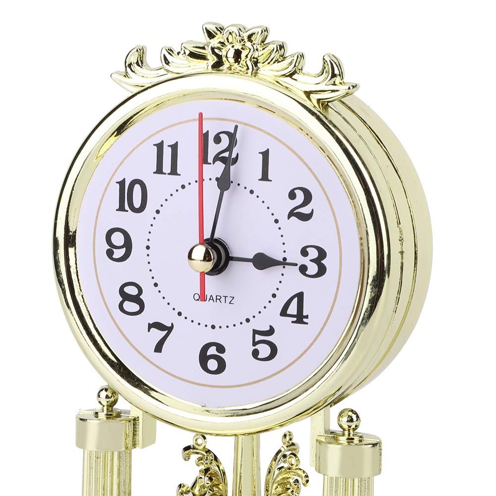 TOPINCN Orologio da tavolo silenzioso antico in stile europeo antico Orologio da tavolo per soggiorno Camera da letto Ufficio Home Decor(1#)