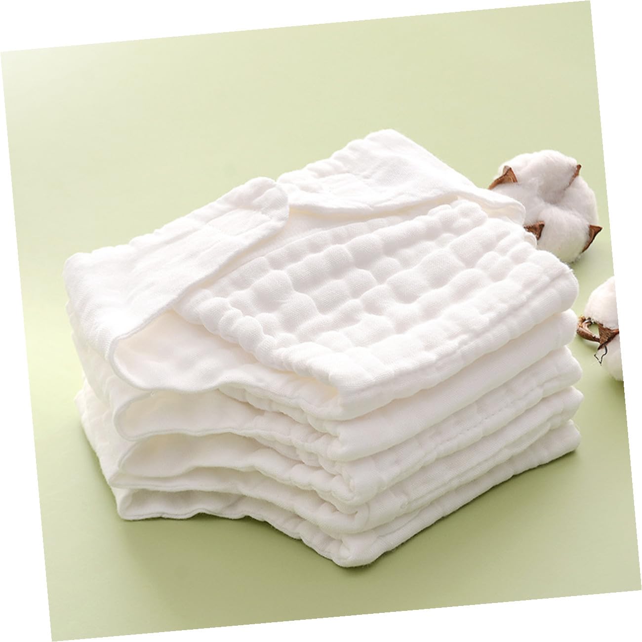 Pañales Reutilizables Insertos Suaves y Transpirables de Algodón Blanco para Ñiño 5 Piezas para Uso Diario y Durante el Sueño