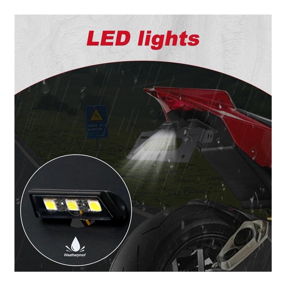 Kit Eliminador Trasero De Motocicleta Soporte para Matrícula RSV4 1100 Tuono V4 1100/para Aprilia