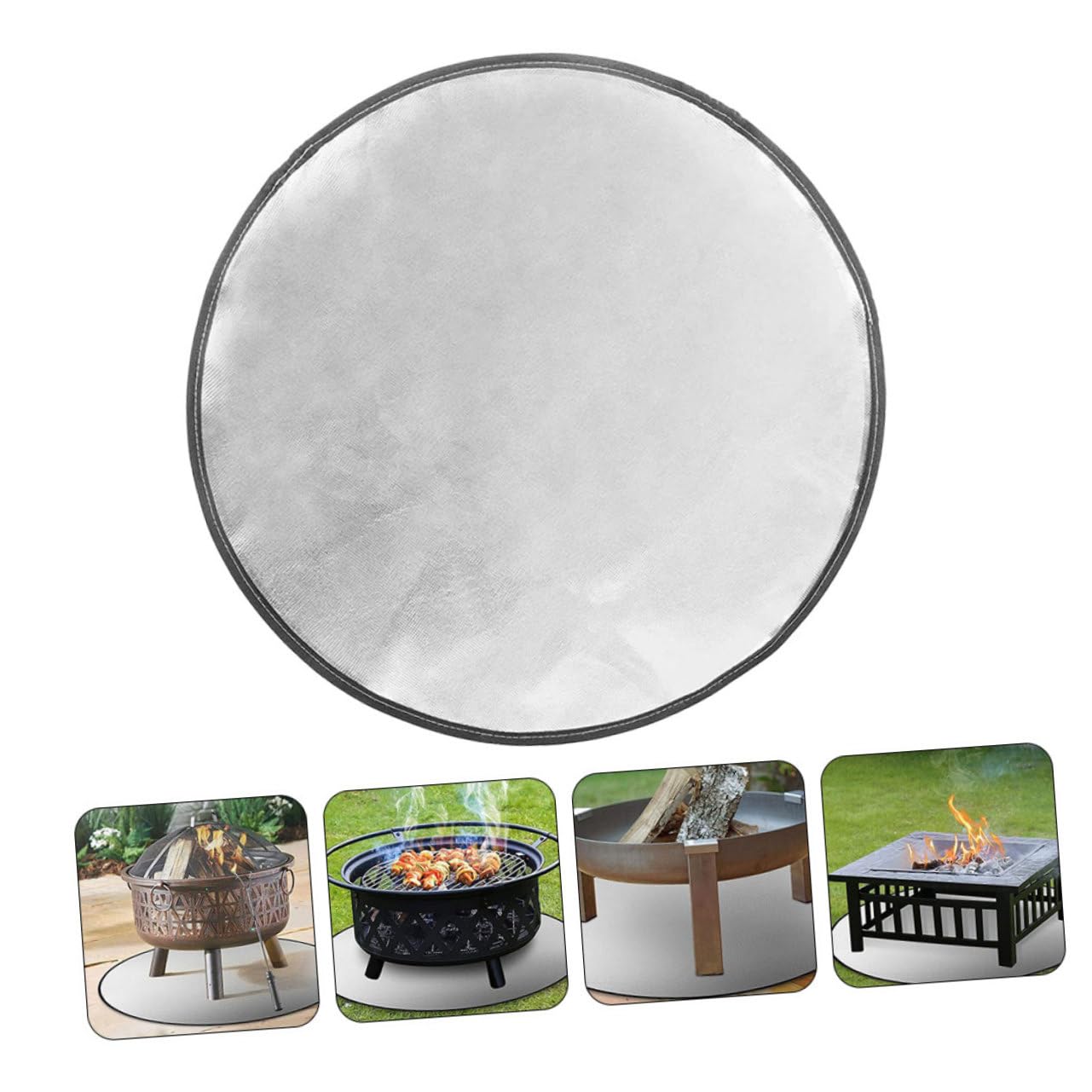Happyyami Tappetino Ignifugo per Braciere e Barbecue Protezione per Giardino e Patio per Uso Esterno e Campeggio