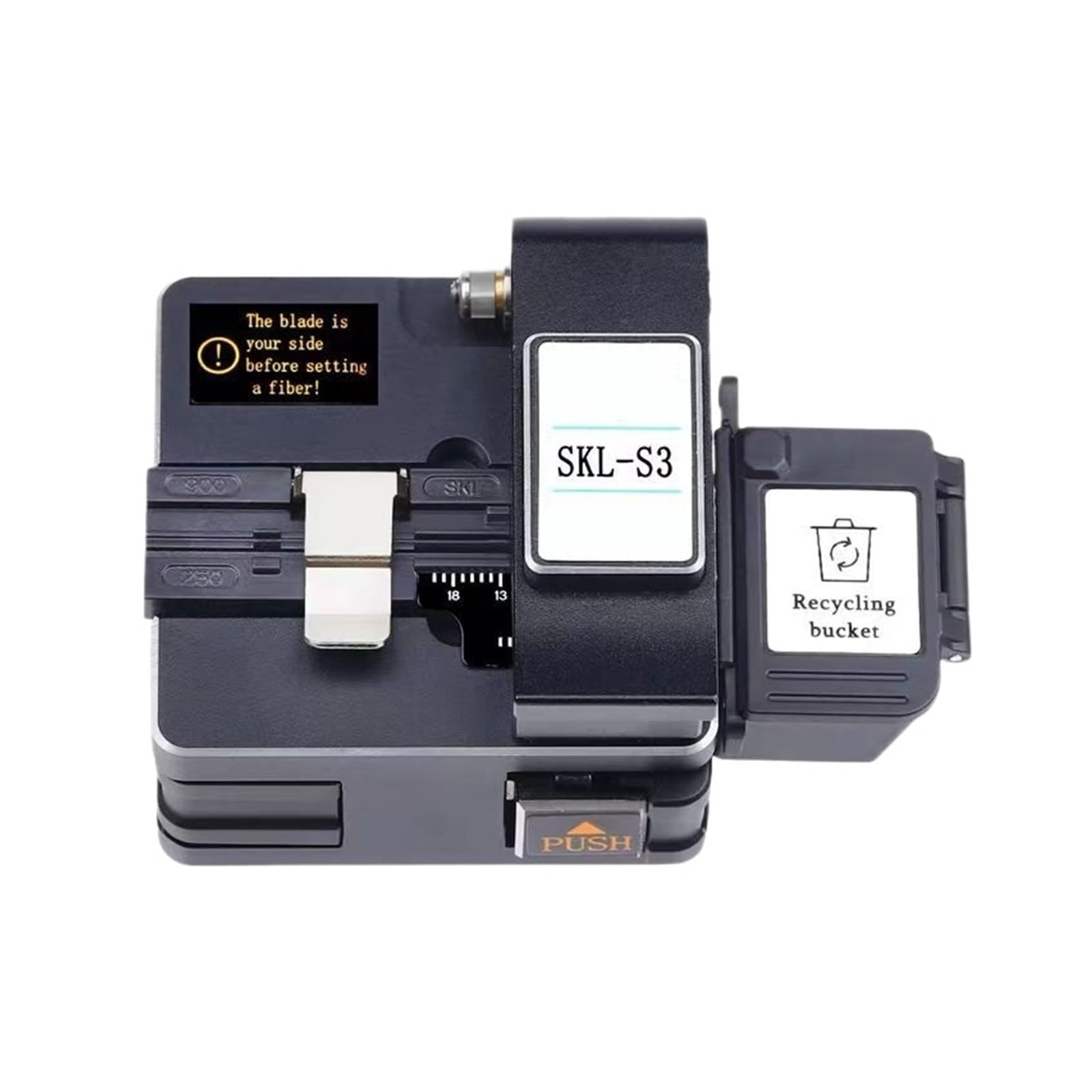 CUDTAPI Optical Fiber Cleaver, SKL-S3 Precision Hot Melt Optical Fiber Cleaver with Bag Optic Cable Cutter With User-friendly Design(SKL-S3 Black)