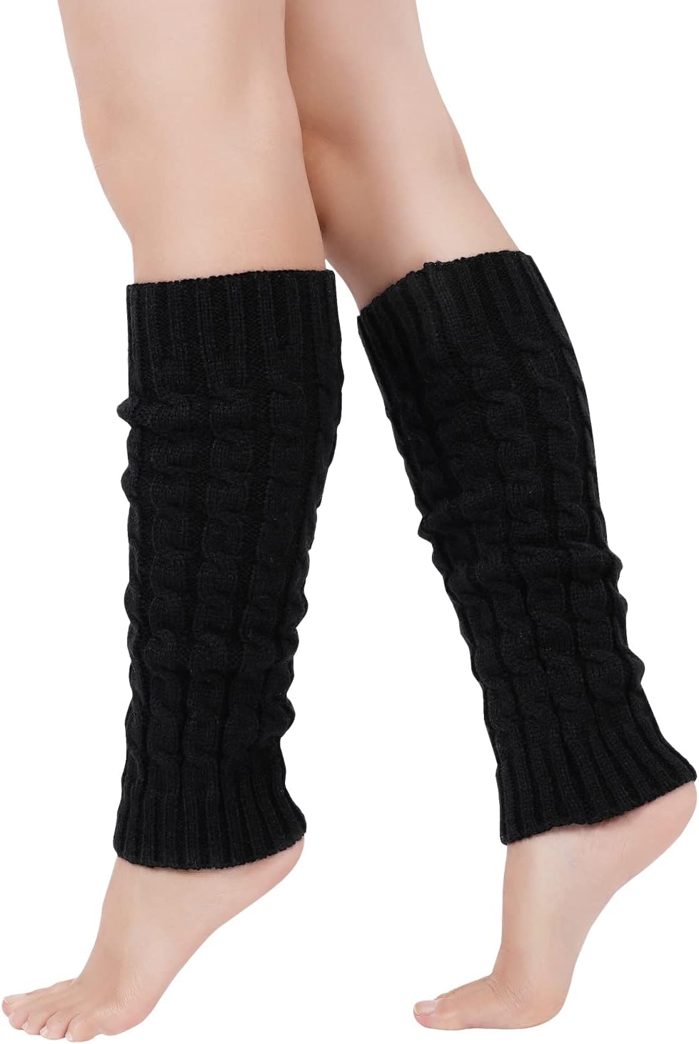 Leg Warmers for Women 80s Cable Knit Leg Warmer for Ballet Dance Figure Skating Yoga Party Junior Neon Long Socks