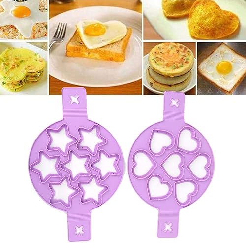 Especial de Año Nuevo 2021Fabricante de moldes para panqueques, 2 moldes antiadherentes para panqueques, 14 cavidades de silicona, herramienta de