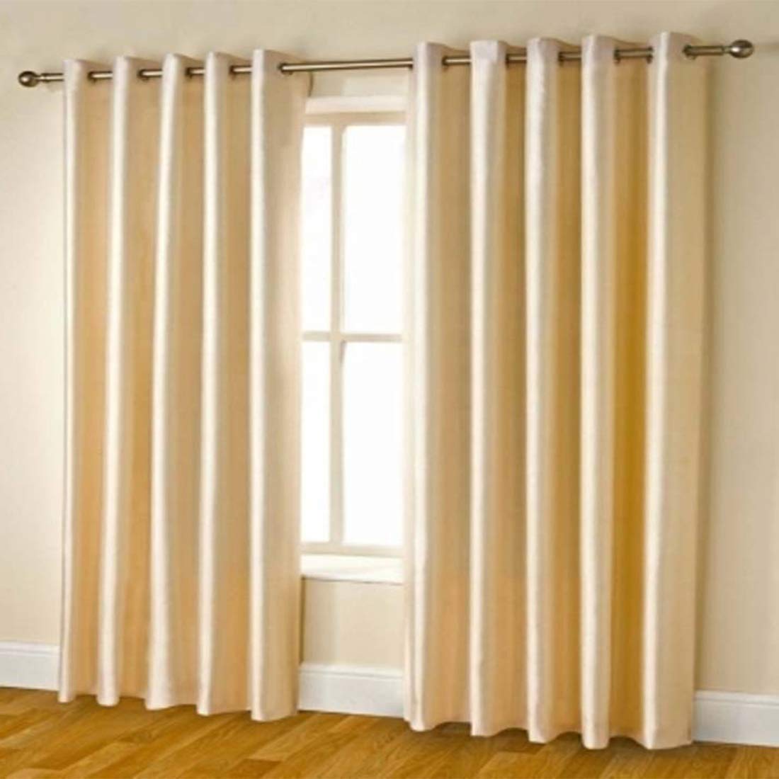 India Furnish Polyester Eyelet 4 Piece Window Curtain - 5 Feet, Cream (B07W724STX) Amazon Price History, Amazon Price Tracker