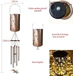 Coupé solaire Dragonflys Lanterne Wind Chime Lumière décorative, Iron Art Dragonflis Lantern Wind Chimes, Un Portable LED Cadeau de lumière décoratif d'extérieur pour les amis.
