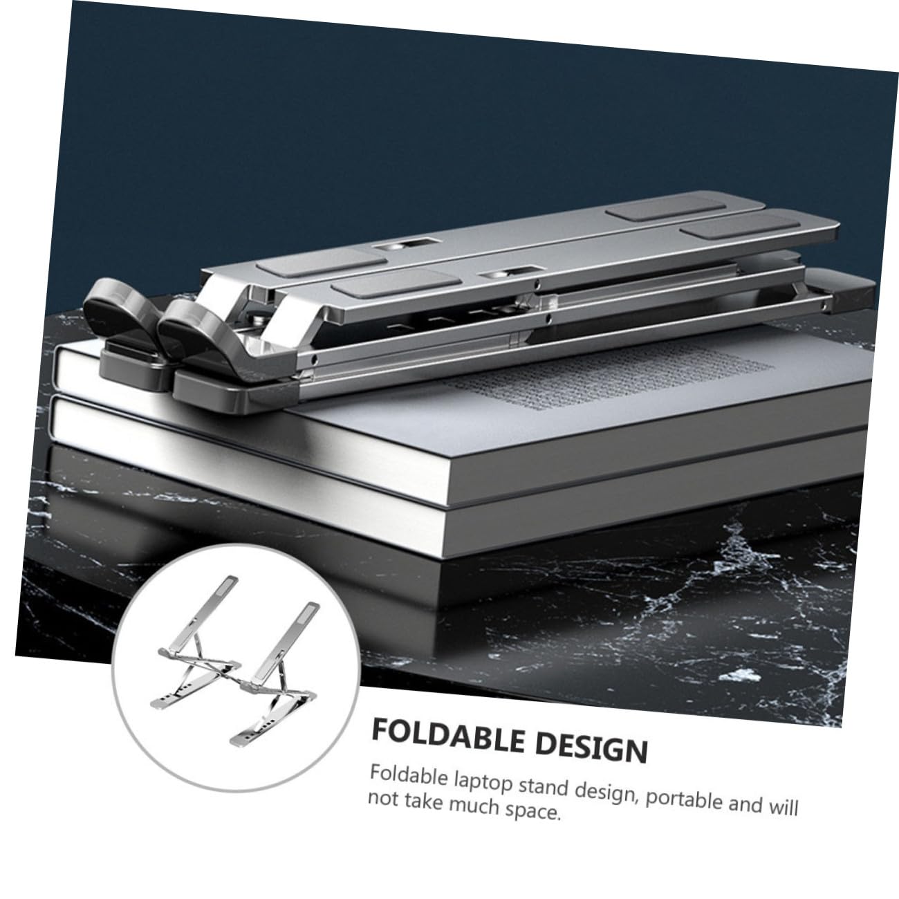DOITOOL Soporte para Computadora Portátil Ajustable de Aleación de Aluminio Diseño de Doble Capa y Refrigeración para Escritorio Portátil