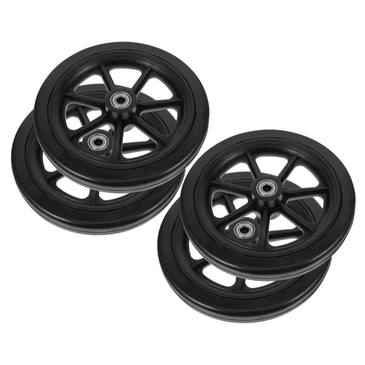 2 De Ruedas Antideslizantes Para Ruedas Para Cochecito Duraderas Para Color Negro