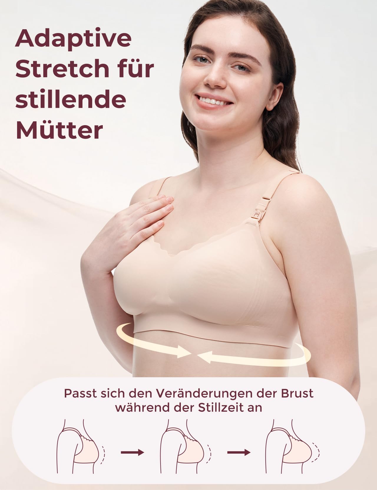 momcozy 4-in-1 Still-BH – Atmungsaktiver Multifunktions-BH mit Kühlfunktion