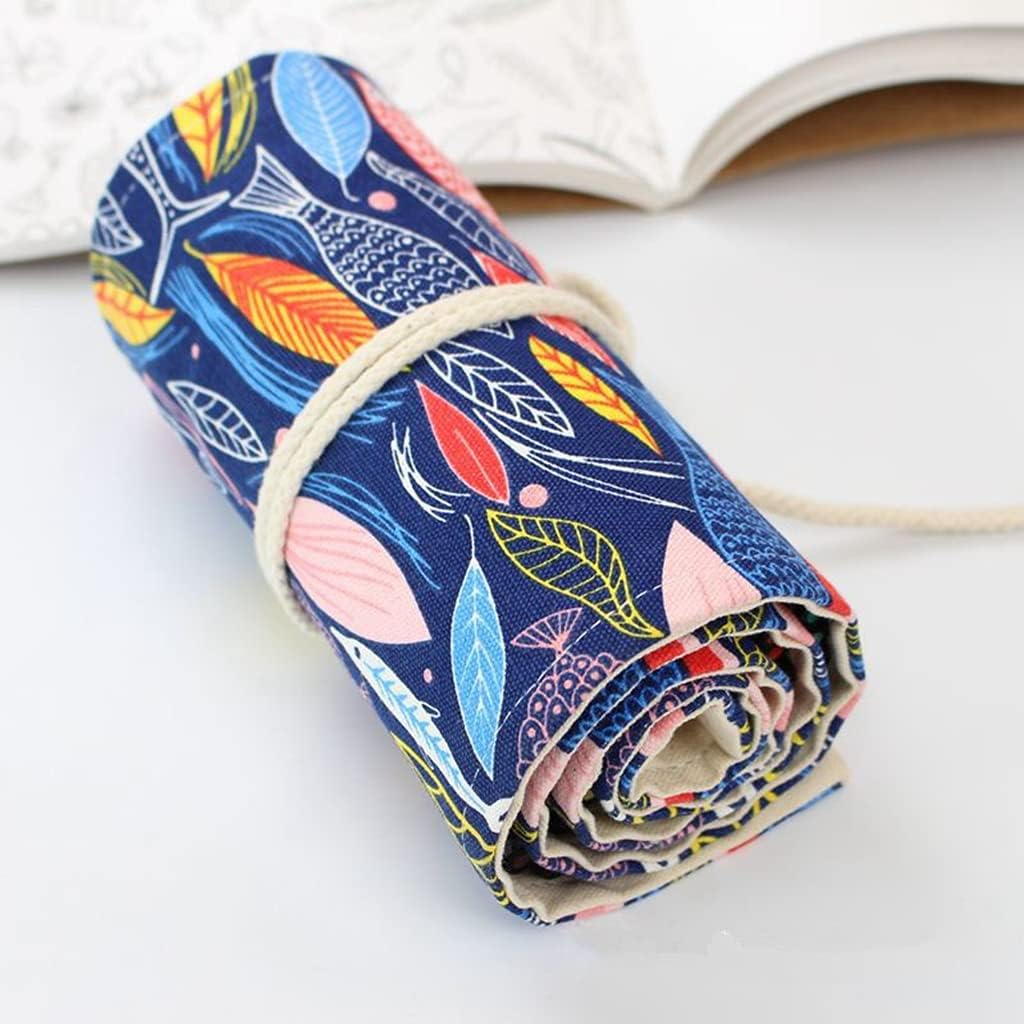 Canvas Pencil Wrap, Ouceanwin 2 Pieces 36 Slots Pencil Wrap, Canvas Pencil Roll, Portable Bag, Pencil Case, Pencil Holder - Image 4
