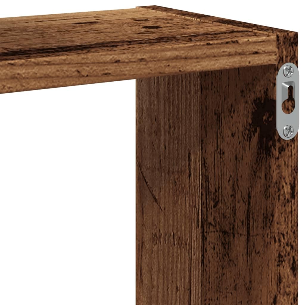 vidaXL Étagère Murale en Forme de Cube Vieux Bois Bois d'ingénierie
