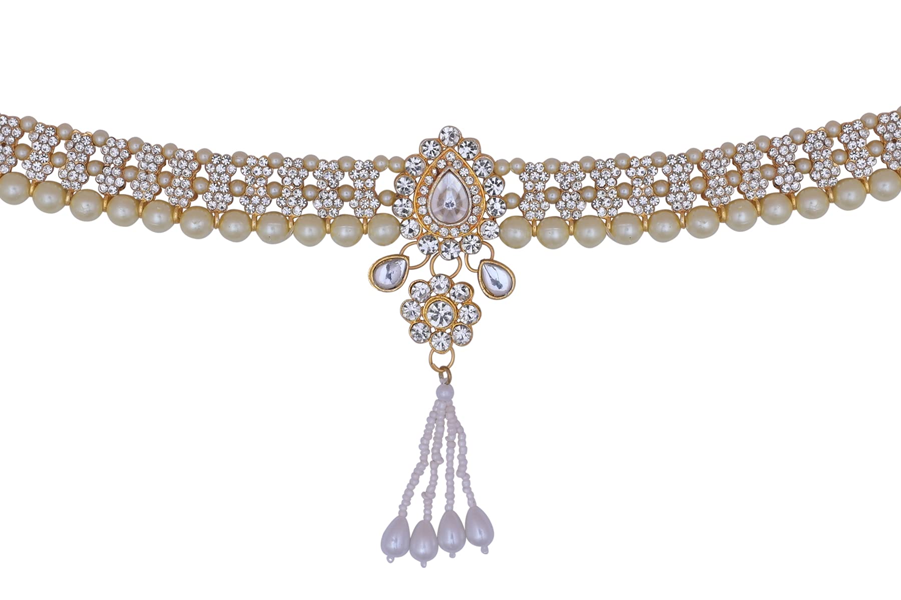 Darsha CollectionsKamarband for Women Wedding Stylish Gold Polished Pearl