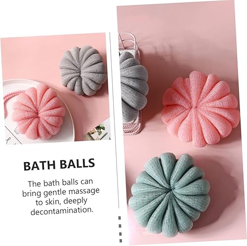 Miniatura 8 de 4 piezas adorables de baño de calabaza ligeras decorativas relajantes suministros de baño para el hogar viajes suaves y cómodos exfoliantes